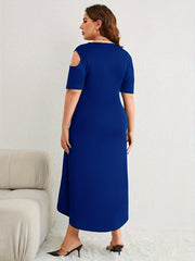 Women's Cold Shoulder High Low Formal Dress