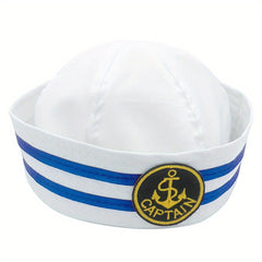 Striped Navy Sailor Hat For Men And Women