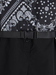 Toddler Boy's Paisley Pattern Onesie & Belt Short Sleeve Outfit