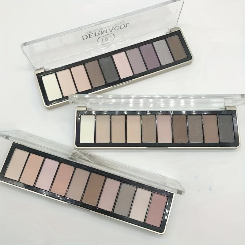 10-Color Eyeshadow Palette Matte Nude & Smokey Shades