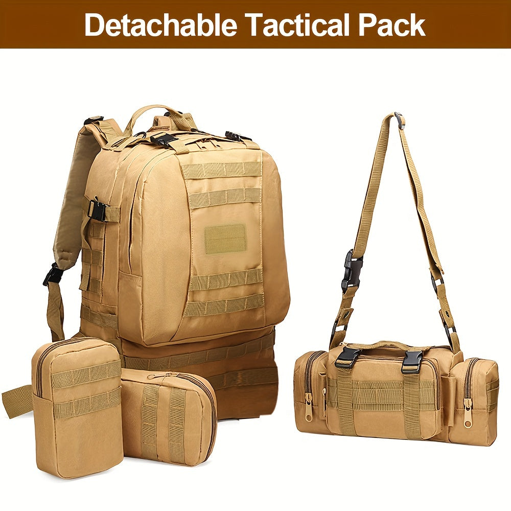 55L Waterproof Tactical Backpack for Outdoor Camping
