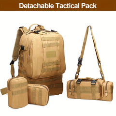 55L Waterproof Tactical Backpack for Outdoor Camping