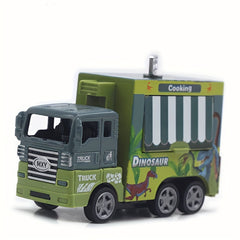 1pc Alloy Car Model Cartoon Cake Fast Food Car Dinosaur Pattern