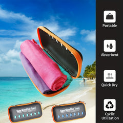 3pcs Quick Dry Microfiber Towels for Outdoor Beach Gym Yoga Swimming
