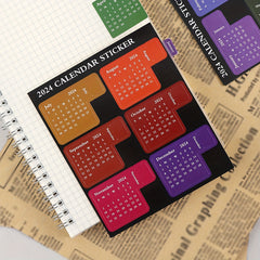 2pcs Annual Planner Sticker English Schedule Self-adhesive Notepad