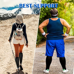 4 Pairs Knee High Compression Socks 15-20 mmHg Support for Women and Men