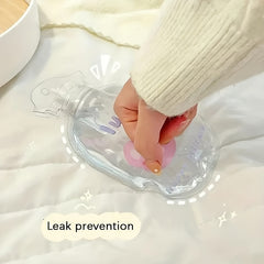2pcs Mini Water Injection Hot Water Bag Hand Warmer