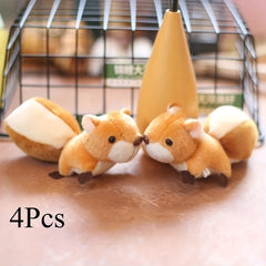 Set of 4 Cute Squirrel Stuffed Toys