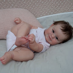 Chubby Lifelike Reborn Doll Soft Vinyl Baby Doll For Kids