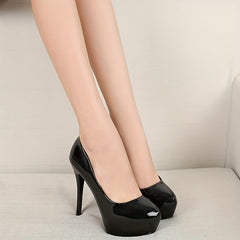 Women's Platform Slip-On Stiletto Heel Party Shoes