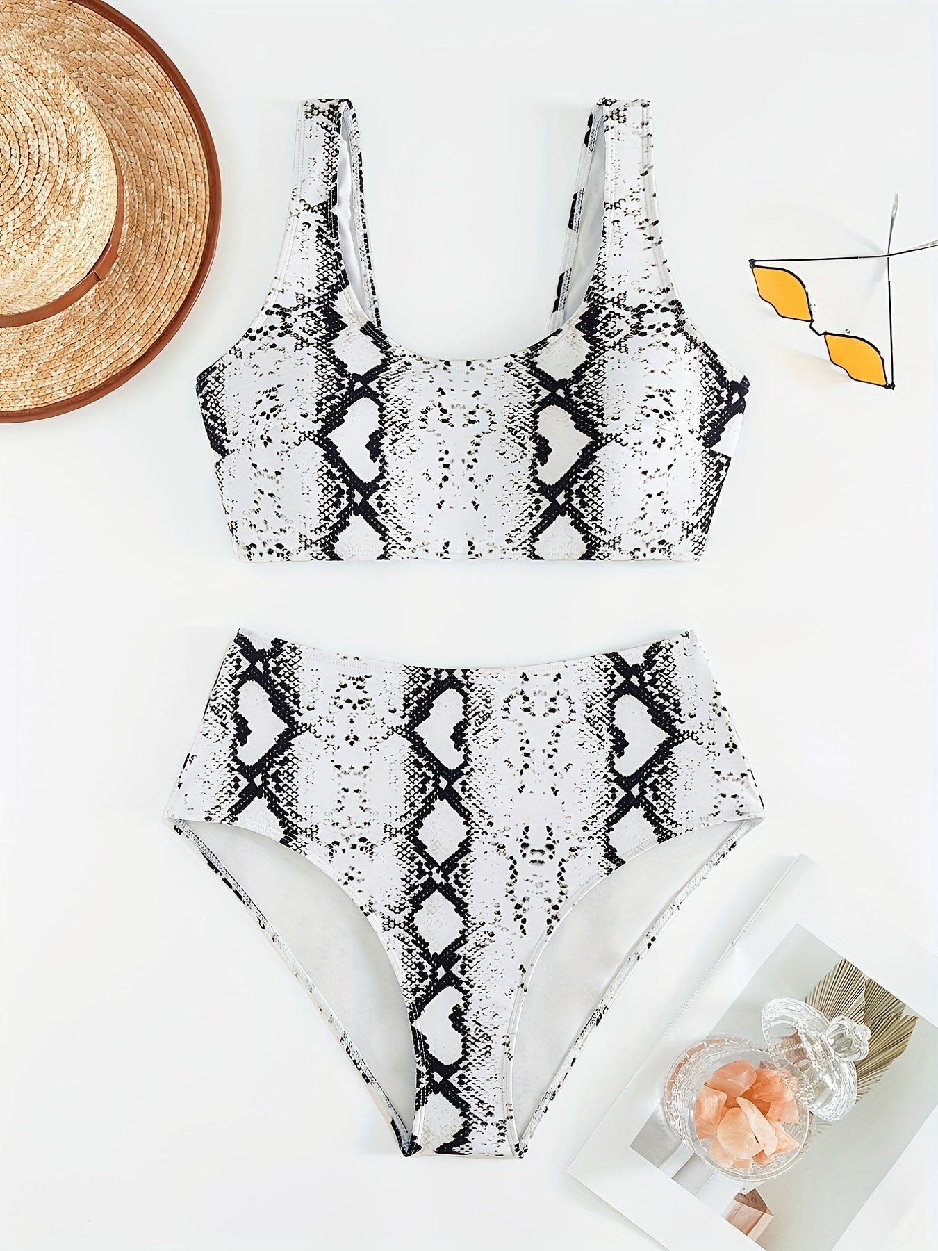 Animal Print Bikini Set Women's Medium Stretch 2pcs