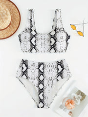 Animal Print Bikini Set Women's Medium Stretch 2pcs