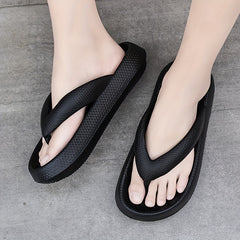 Women's Waterproof Anti slip Flip flops Thick Sole Vacation Beach Slippers