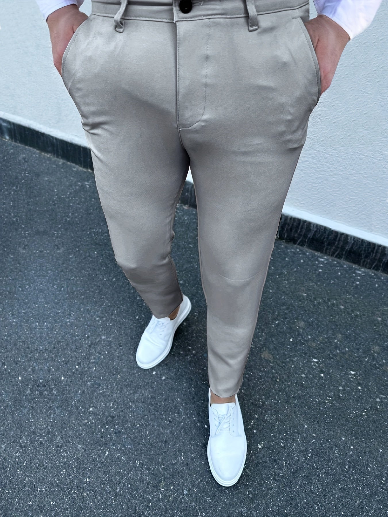 Men's Classic Formal Stretch Dress Pants for Business Dinner