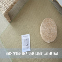 Breathable Natural Fiber Summer Carpet for Living Room and Pet Play Area