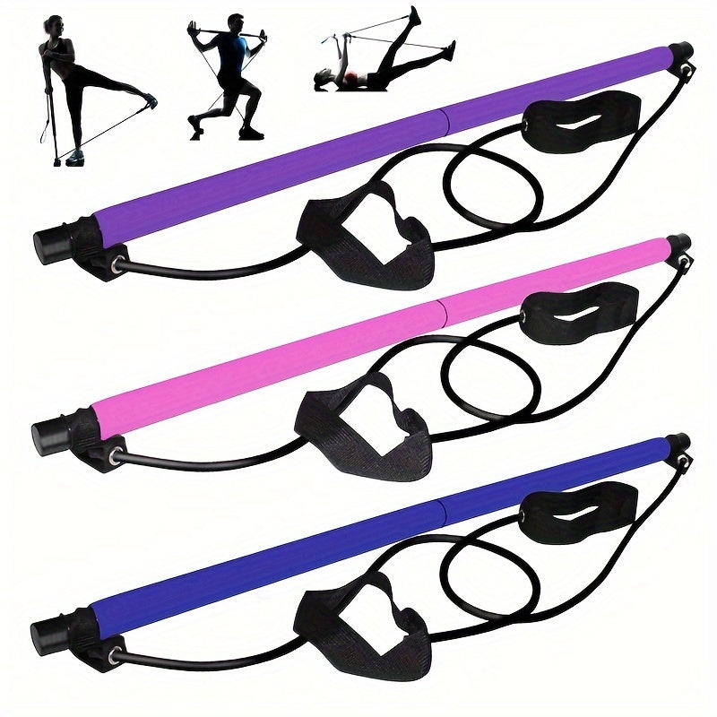 Portable Yoga Pilates Stick Resistance Band Pedal Stretcher
