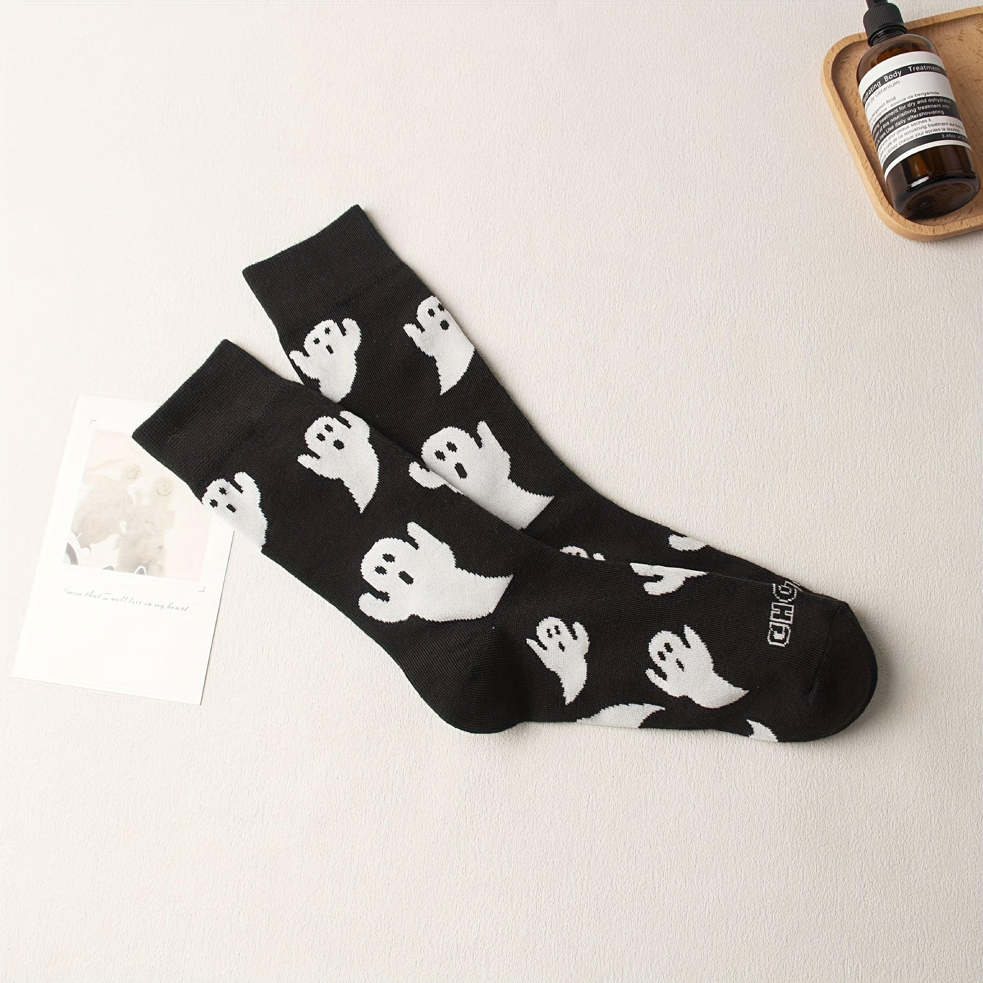 Ghost Print Comfy Socks Women's Stockings