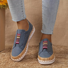 Women's Retro Flat Loafers Slip On Shoes Casual Outdoor Walking Shoes