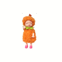 Halloween Pumpkin Elf Ornament Sleeping Pumpkin Elf Mini Doll