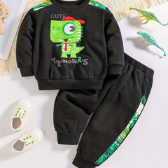 Toddler Boys Dinosaur 2pcs Set Sweatshirt & Sweatpants