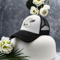 Rabbit Print Trucker Hat Baseball Cap