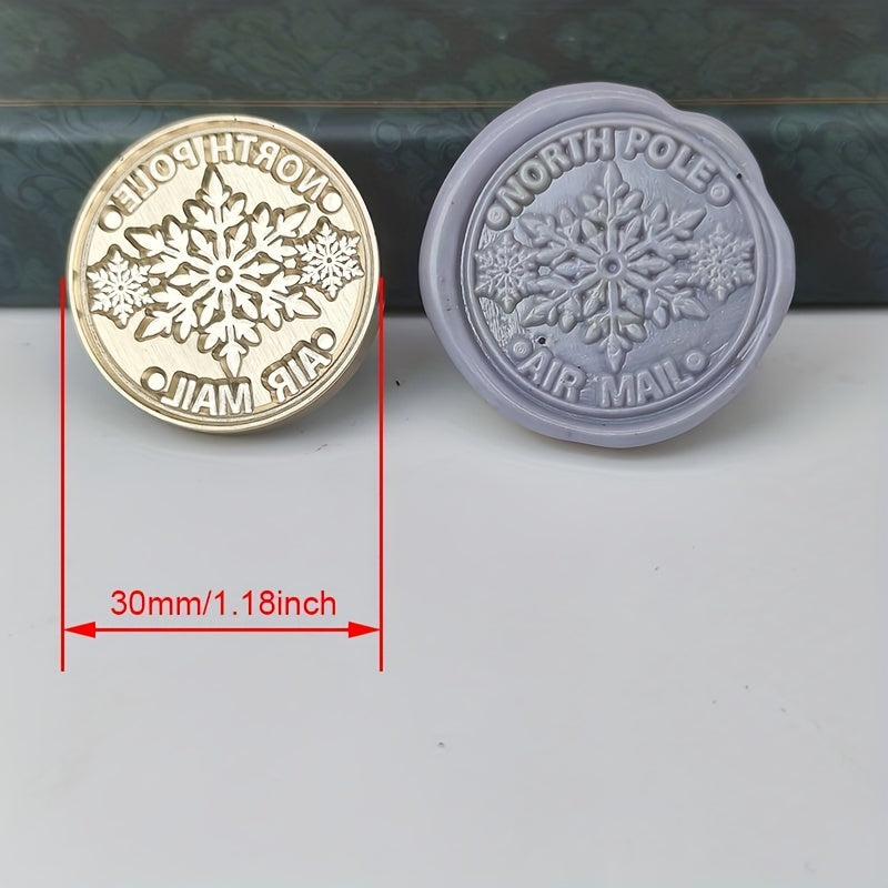 Christmas Wax Seal Stamp Retro Style Lacquer Seal Head Handle Craft Wax Seal Hea