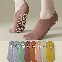 Non Slip Yoga Socks for Men Women Thin High Sock