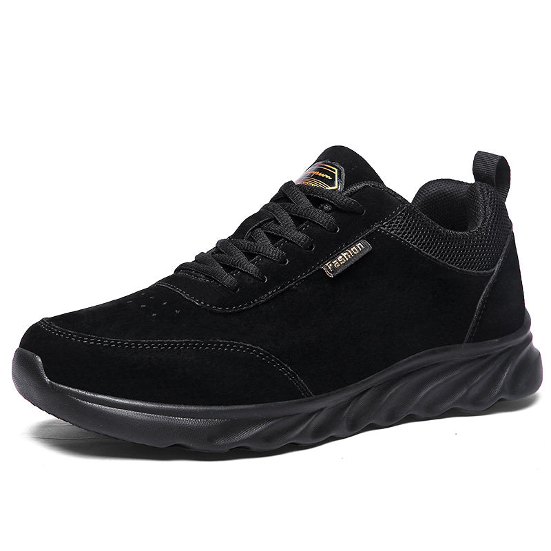 Men's Breathable Casual Lace Up Sneakers Comfortable Solid Shoes