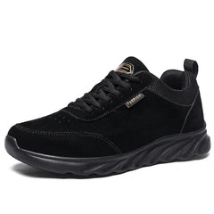 Men's Breathable Casual Lace Up Sneakers Comfortable Solid Shoes