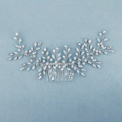 Wedding Hair Comb Silvery Rhinestones Bridal Headpiece Bride Hair Accessories