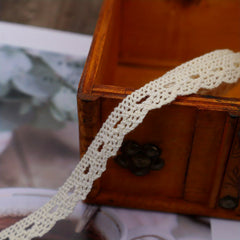 5 Yards Cotton Lace Trim Ribbon for Bridal Wedding Decoration DIY Craft