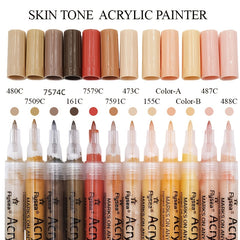 12pcs Acrylic Marker Pen Animation Graffiti Brush Body Painting Pen
