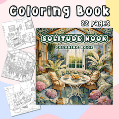 Cozy Corner Adult Coloring Book 22 Pages 20x20 cm Deluxe Edition