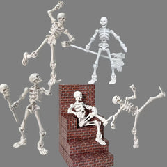 5pcs Movable Skeleton Figurines DIY Articulated Joints Full Body ABS Skeletons