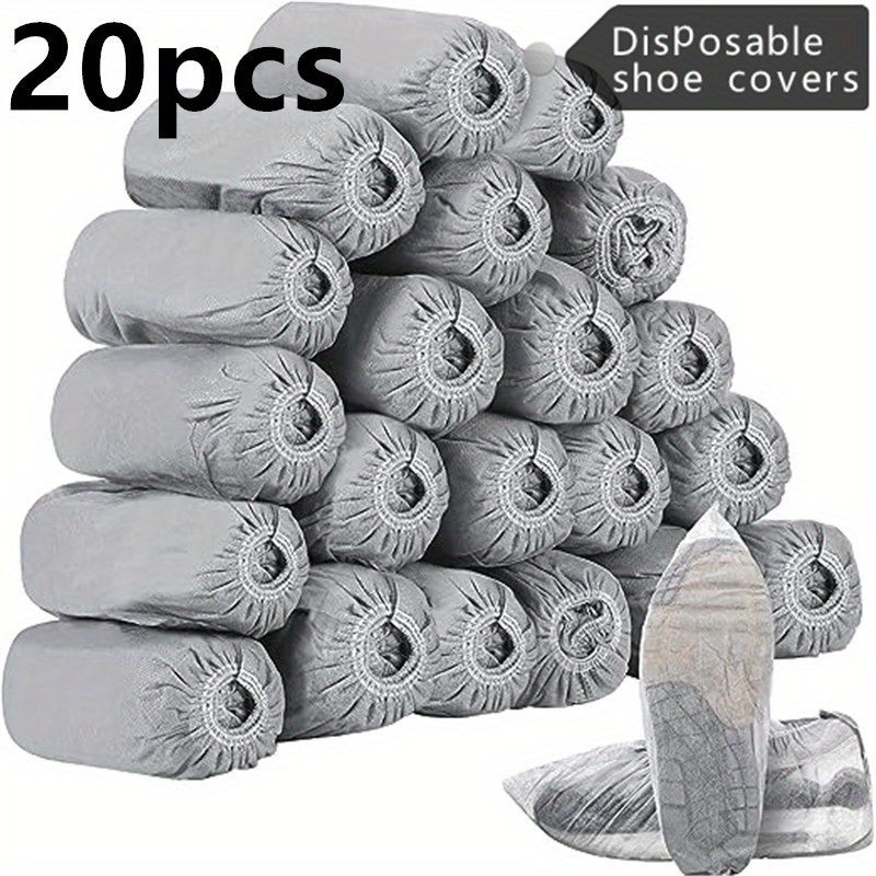 Disposable Non-woven Shoe Covers Anti-slip Waterproof 40pcs