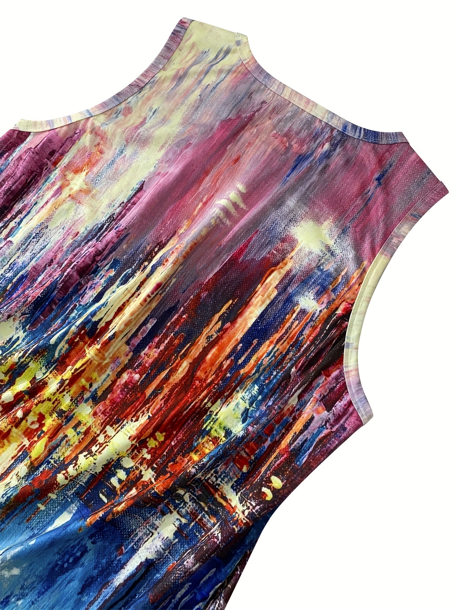 Casual Tank Top Round Neck High Stretch Tank Top