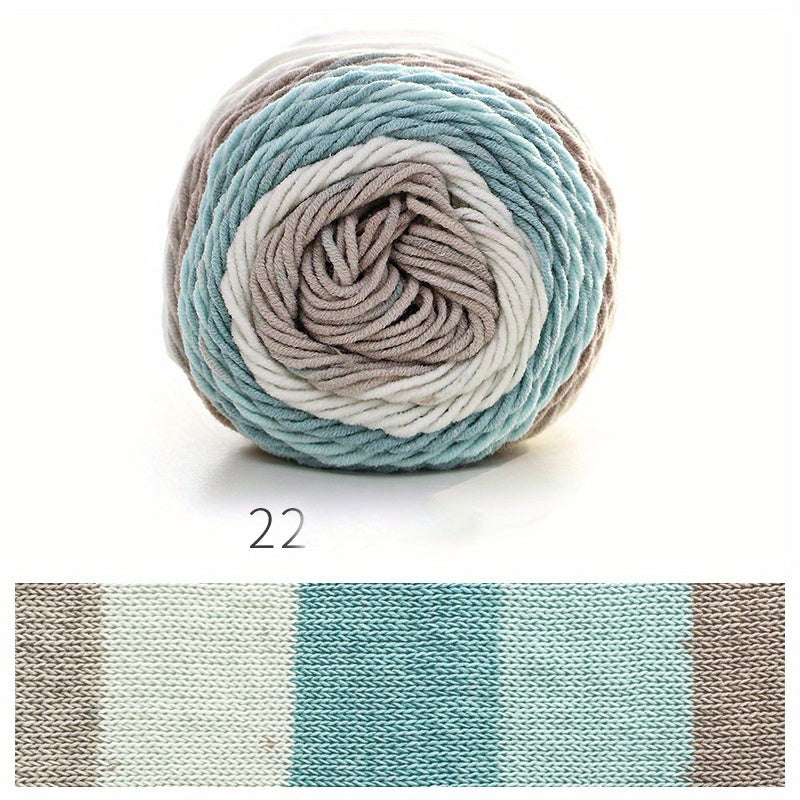 6-Pack Rainbow Milky Yarn, 5 Ply - for Knitting & Crocheting DIY Projects