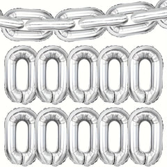 10pcs 40 64 Cm Foil Chain Balloons Jumbo Chain Balloons For Hip Hop Retro Theme