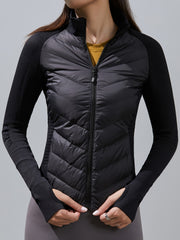 Women's Lightweight Slim Down Jacket with Thumb Hole