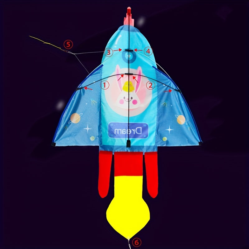 Colorful Rocket Kite for Outdoor Fun