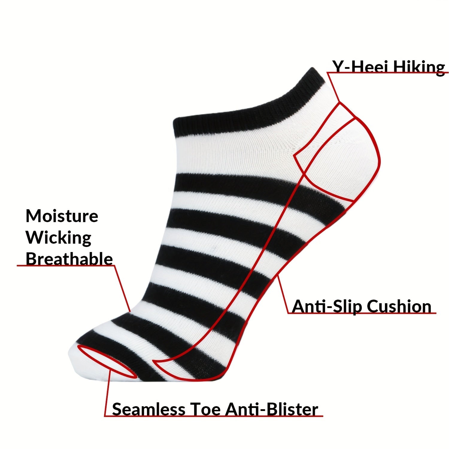 6 Pairs Women's Casual Low Cut Ankle Socks Stockings
