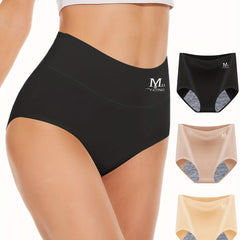 3pcs Letter Print Briefs Comfy & Breathable Panties Women's Lingerie