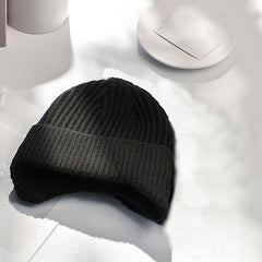 Winter Velvet Thickened Knitted Hat Warm Beanies For Men