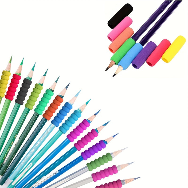 12pcs Wooden Pencils w/ Soft Foam Grips for Easy Writing