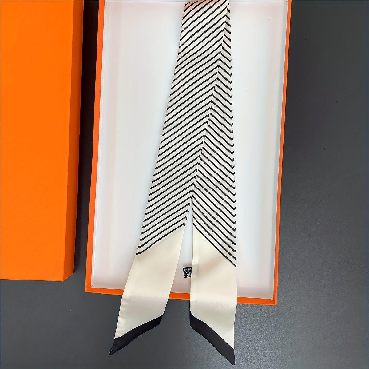 Striped Skinny Scarf Ribbon Neckerchief Twilly Scarf