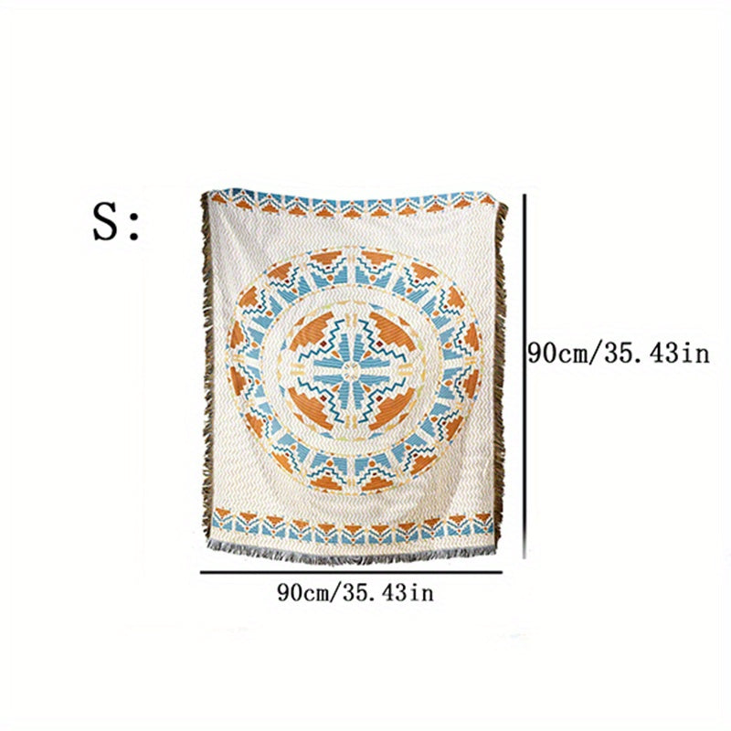 Retro Portable Picnic Mat Moisture-Proof Decor Sofa Blanket