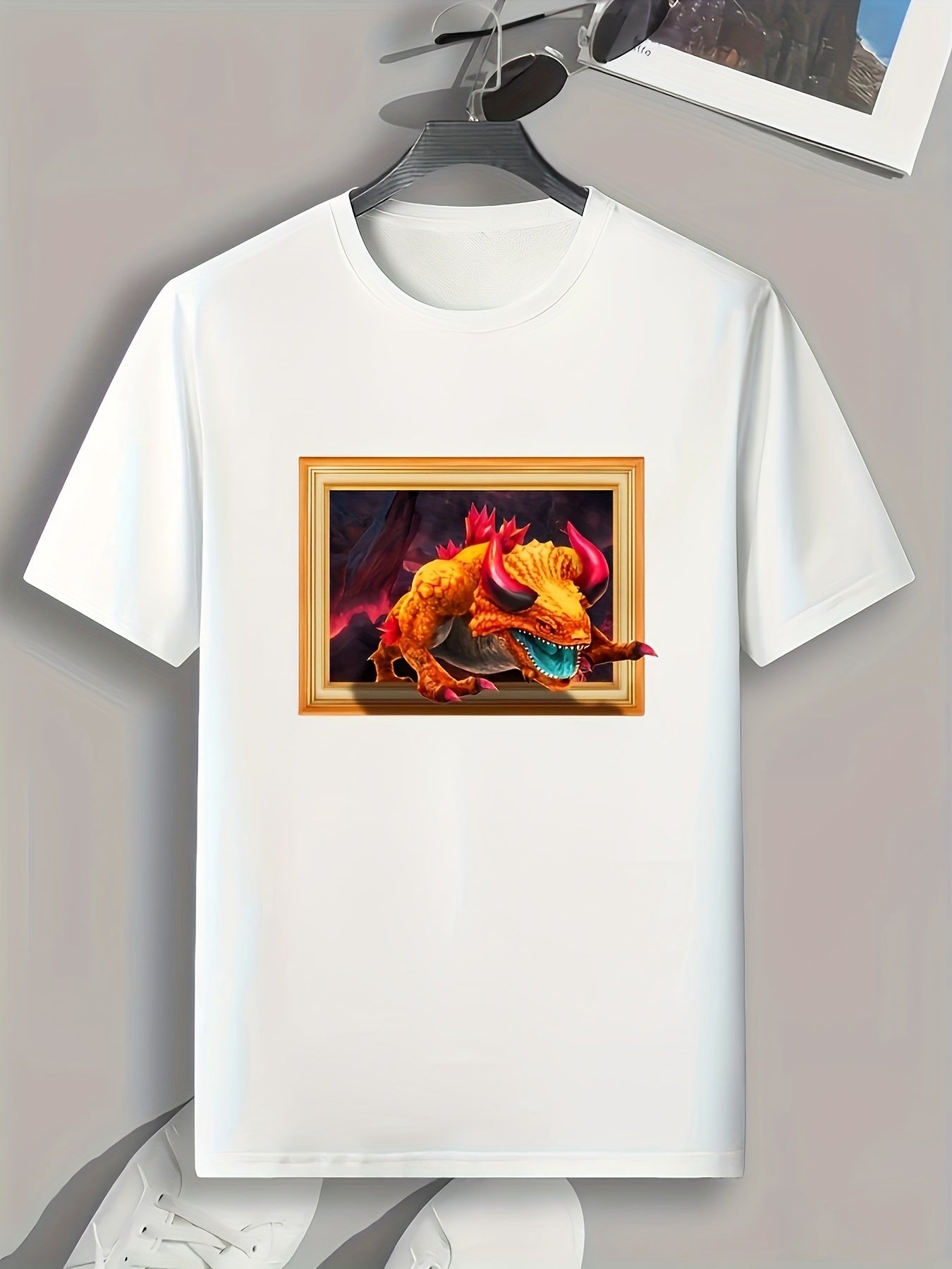 Monster 3d Print Men's Graphic T shirt for Summer Mens Clothing