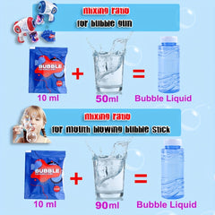 10pcs Bubble Machine Refills Soap Water Solution For Bubble Gun
