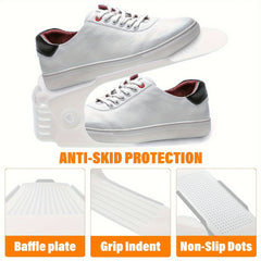 10pcs Shoe Slot Organizer Plastic Shoe Rack Double Layer Space Saving Holder