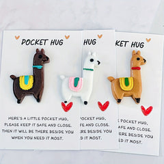 6pcs 12pcs Mixed Pocket Hug Animal Bag Charms Love Care Party Gift